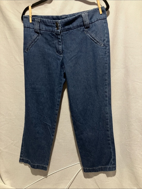 Hybrid Apparel Denim - Hybrid Apparel Dark Blue Cropped Stretch Denim Jeans